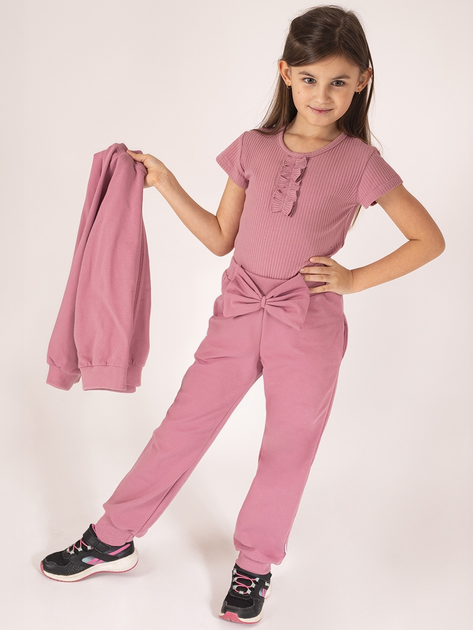 Spodnie dresowe dziecięce dla dziewczynki Nicol 204275 62 cm Wrzosowe (5905601023227) - obraz 2