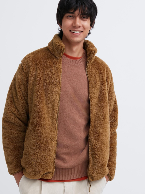 Куртка демисезонная Шерпа мужская Uniqlo 40056137 2XL Коричневая (1159800135) - изображение 1