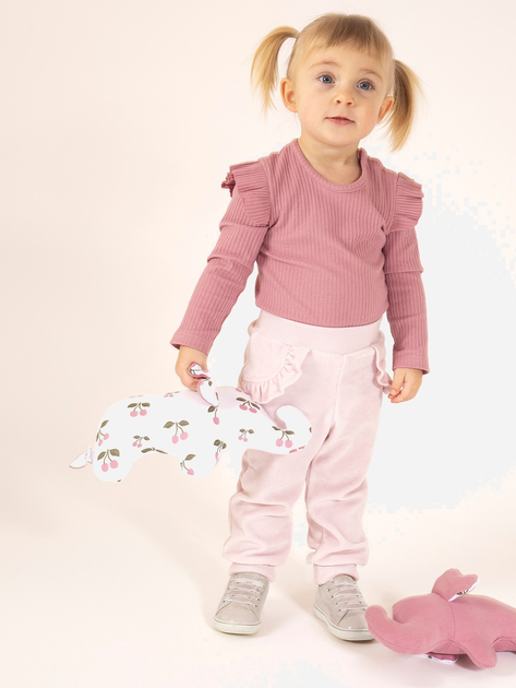 Spodnie dziecięce welurowe dla dziewczynki Nicol 204277 62 cm Liliowe (5905601023463) - obraz 2