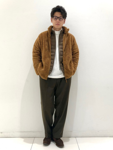 Куртка демисезонная Шерпа мужская Uniqlo 40056137 2XL Коричневая (1159800135) - изображение 3