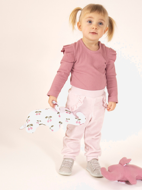 Spodnie dziecięce welurowe dla dziewczynki Nicol 204277 110 cm Liliowe (5905601023548) - obraz 2