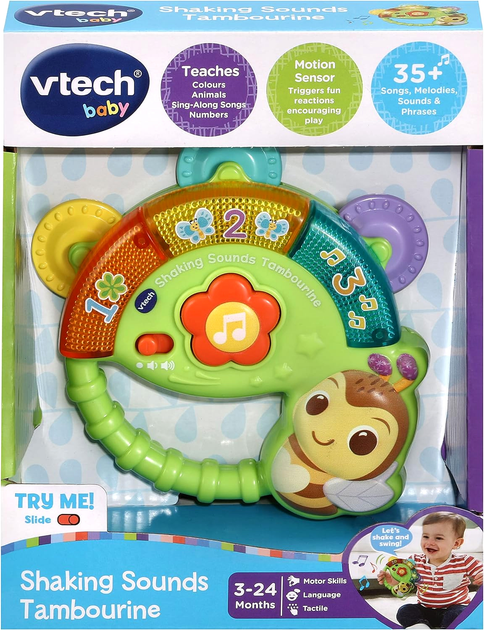 Zabawka edukacyjna Vtech Shaking Sounds Tambourine (3417765586323) - obraz 1