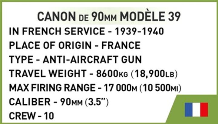 Klocki konstrukcyjne Cobi Historical Collection WWII Canon de 90 mm 217 elementów (5902251022945) - obraz 5