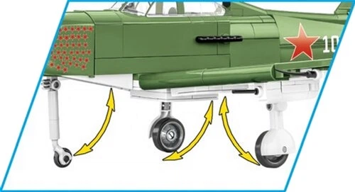 Klocki konstrukcyjne Cobi Historical Collection WWII Bell P-39Q Airacobra 380 elementów (5902251057473) - obraz 7