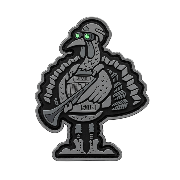 Нашивка 5.11 Tactical Jive Turkey V2 Patch Grey - зображення 1