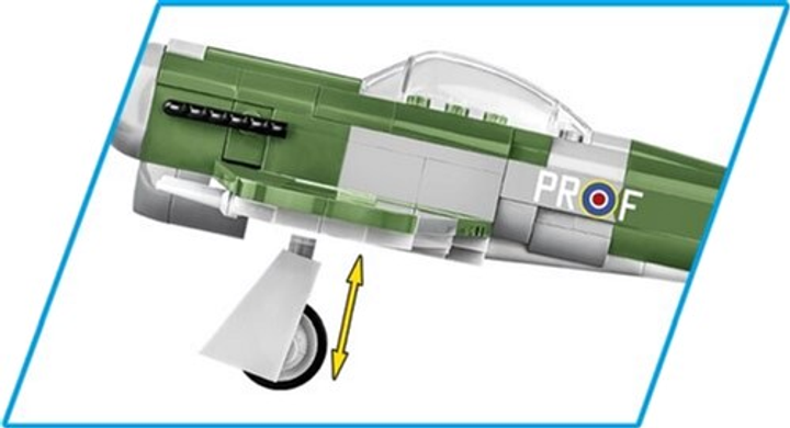 Klocki konstrukcyjne Cobi Historical Collection WWII Samolot Hawker Typhoon Mk.1B 190 elementów (5902251058647) - obraz 6