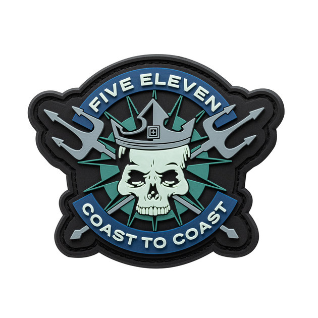 Нашивка 5.11 Tactical Coast To Coast Patch Black - изображение 1