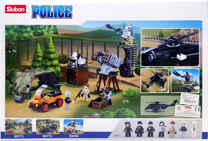 Klocki konstrukcyjne Sluban Policja Baza Policyjna 830 elementów (5900949435831) - obraz 2