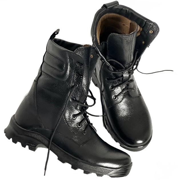 Высокие Летние Ботинки Ястреб черные / Легкие Кожаные Берцы размер 42 - изображение 1
