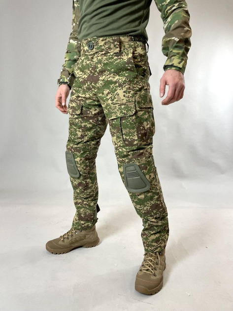 Військові штани Tactic Хижак Ріп-стоп, (тактичні штани з наколінниками) піксель 48 - зображення 2