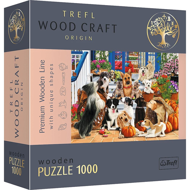 Puzzle Trefl Psia przyjaźń drewniane 1000 elementów (5900511201499) - obraz 1