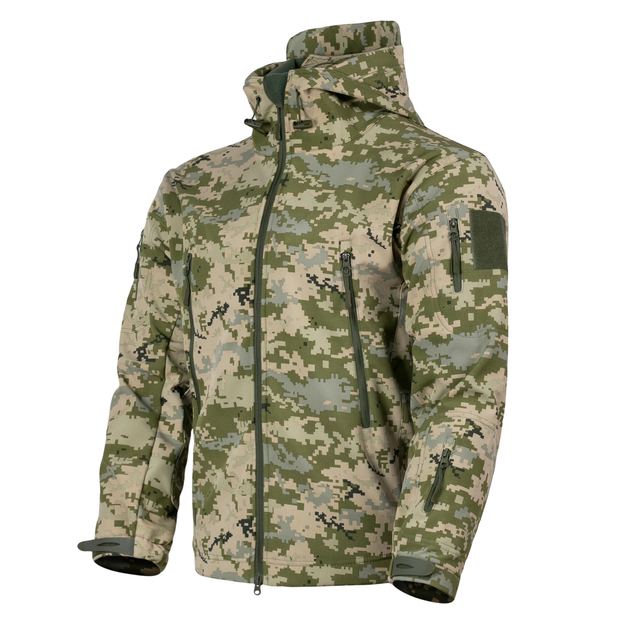 Куртка Vik-Tailor Outdoor Tactical SoftShell ММ-14 піксель ЗСУ, S - изображение 1