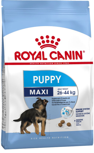 Сухий корм для щенят великих порід Royal Canin Maxi Puppy до 15 місяців 4 кг (3182550402149) (91353) (30060401) - зображення 1