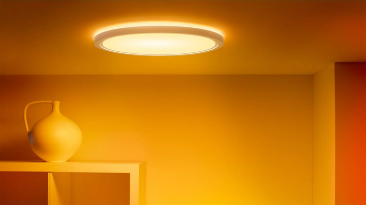 Світлодіодний стельовий світильник WIZ SuperSlim smart ceiling lamp RGB 22 Вт 42.3 см білий (8720169072619) - зображення 5