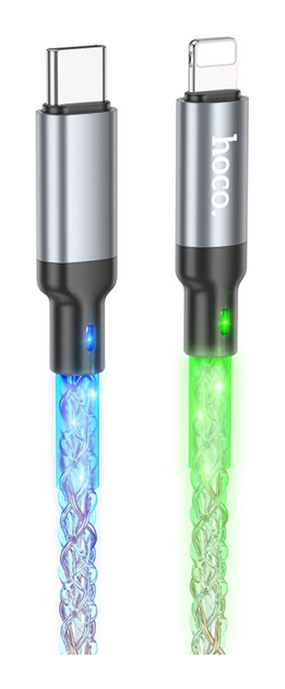 Кабель Hoco U112 Type-C to Lightning Shine Silver - изображение 2