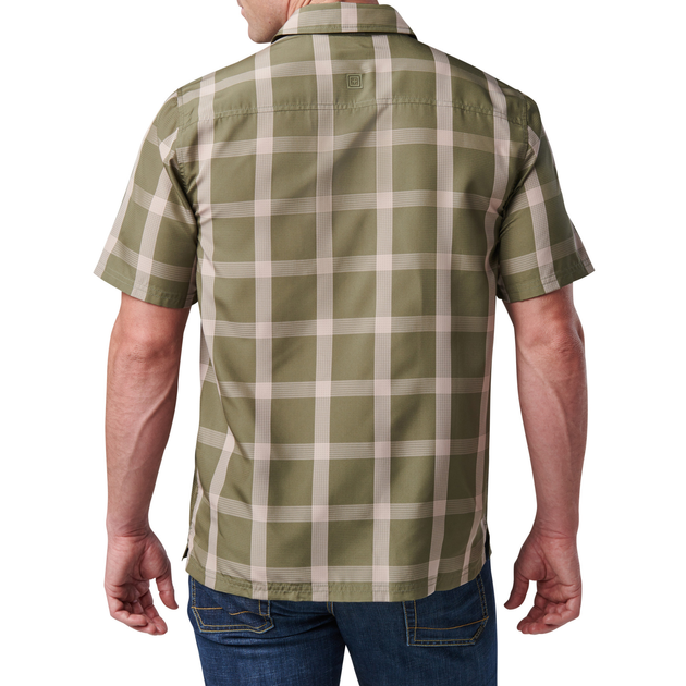 Рубашка тактическая 5.11 Tactical Nate Short Sleeve Shirt S Sage Green Plaid - изображение 2