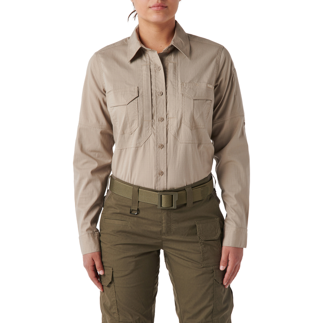 Сорочка тактична жіноча 5.11 Tactical Women's ABR Pro Long Sleeve Shirt S Khaki - зображення 1