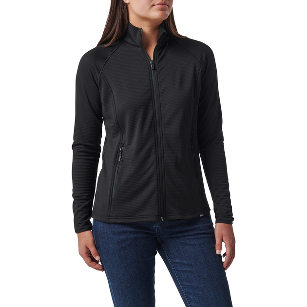 Куртка флісова жіноча 5.11 Tactical Women's Stratos Full Zip M Black - зображення 1