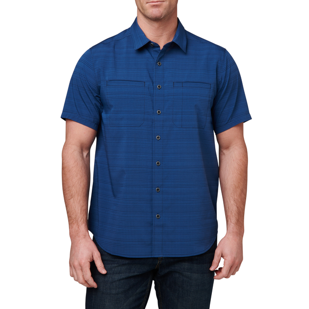 Рубашка тактическая 5.11 Tactical Ellis Short Sleeve Shirt 2XL Pacific Navy - изображение 1