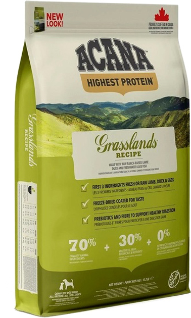 Karma sucha dla psów dorosłych Acana Grasslands Highest Protein 6 kg (0064992542603) - obraz 1