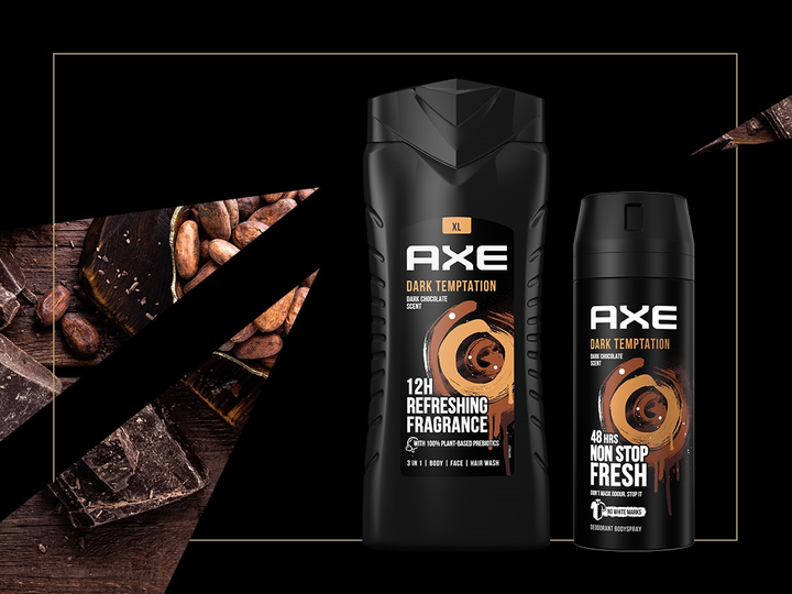 Zestaw męski Axe Dark Temptation Perfumowany dezodorant-spray 150 ml + Żel pod prysznic 250 ml + Kosmetyczka (8710522910047) - obraz 2