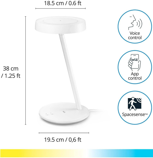 Portretowa lampa stołowa WIZ Portrait LED WiFi 5 V 600 lm 10 W (8720169072695) - obraz 3