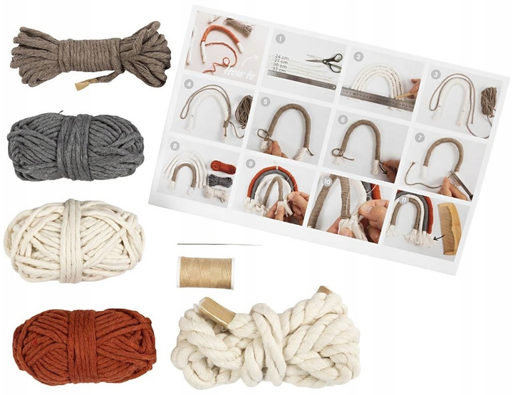 Mini zestaw do Macramé Creativ Company Rainbow (5712854626606) - obraz 4