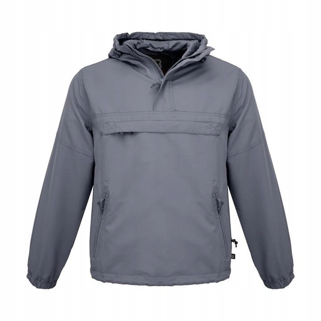 Тактична куртка анорак Brandit Summer Windbreaker, водонепроникна літня вітровка, сірий XXL - зображення 2