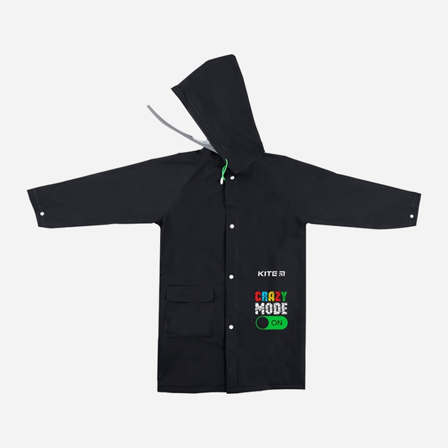 Детский плащ-дождевик Kite Crazy mode S 115-130 см Черный (K24-2600S) 