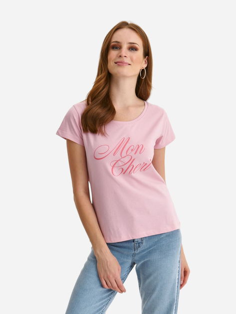 Koszulka damska z nadrukiem Top Secret SPO6105RO 38 Różowa (5903411544277) - obraz 1