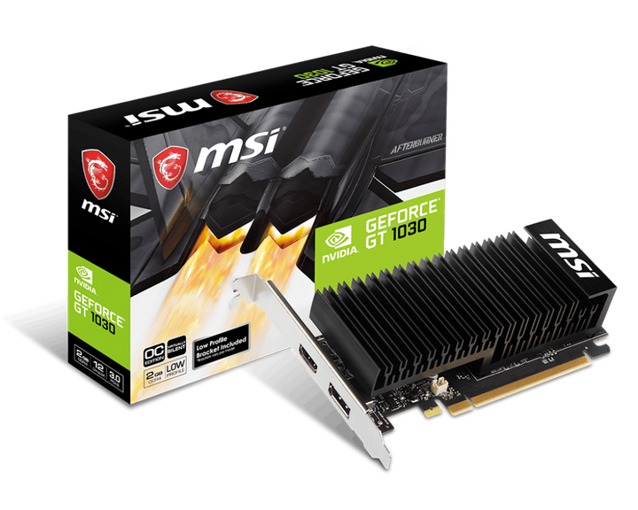 Видеокарта MSI nVidia GeForce GT 1030 2GHD4 LP OC 2ГБ DDR4/2100 МГц (GT 1030 2GHD4 LP OC) - изображение 3