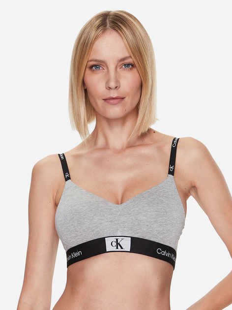 Бюстгальтер без кісточок Calvin Klein Underwear 000QF7218E-P7A XS Сірий (8720107347694) - зображення 1