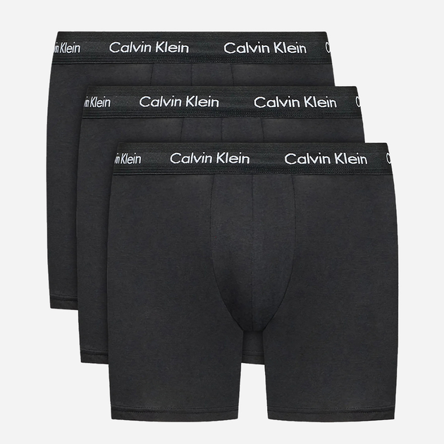 Набір трусів шорти Calvin Klein Underwear 000NB1770A-XWB L 3 шт Чорний (8719115052805) - зображення 1