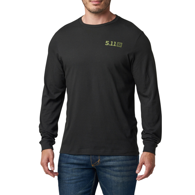 Реглан 5.11 Tactical Skull Island Long Sleeve Black M (72559-019) - зображення 1