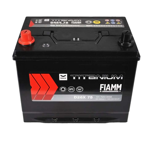 Автомобильный аккумулятор FIAMM Titanium Black Asia 75Аh 640А L+ D26 ...