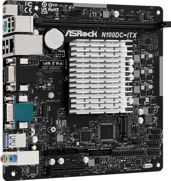 Płyta główna ASRock N100DC-ITX (Intel N100, SoC, PCI-Ex) - obraz 2
