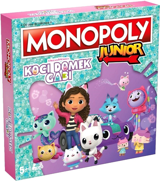 Gra planszowa Winning Moves Monopoly Junior Koci Domek Gabi (5036905053693) - obraz 1