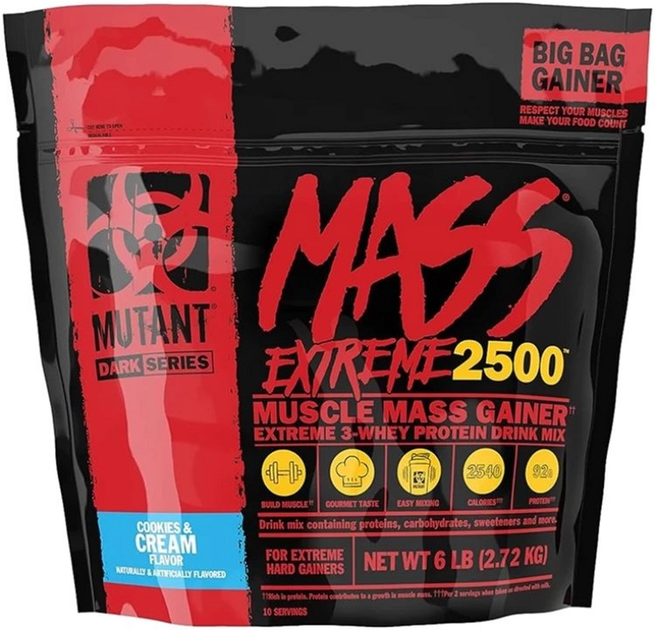 Гейнер Mutant Mass Extreme 2500 2720 г Cookies cream (811662029502) - зображення 1