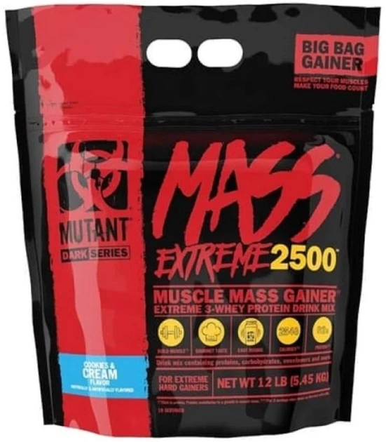 Mutant Mass Extreme 2500, Cookies & Cream - 2720g