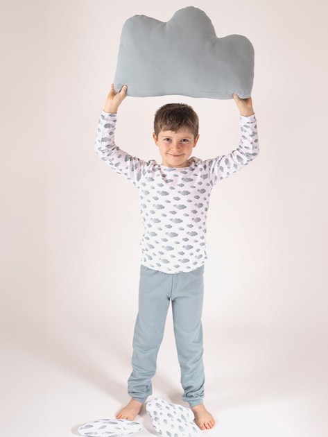 Piżama dziecięca dla chłopca Nicol 205036 92 cm Biały/Szary (5905601015246) - obraz 2