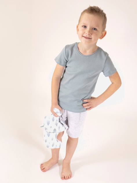 Підліткова літня піжама для хлопчика Nicol 205037 146 см Білий/Сірий (5905601015437) - зображення 1