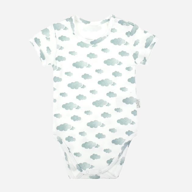 Дитяче боді-футболка для новонароджених для хлопчика Nicol 205095 68 см Білий/Сірий (5905601015680) - зображення 1