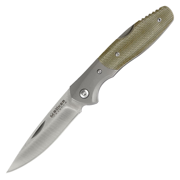 Нож складной Boker Magnum Nice (длина 195 мм, лезвие 84 мм), оливковый - изображение 1