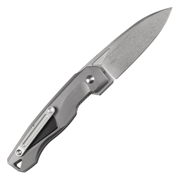 Нож складной Boker Plus Aluma (длина 220 мм, лезвие 91 мм), серый - изображение 2