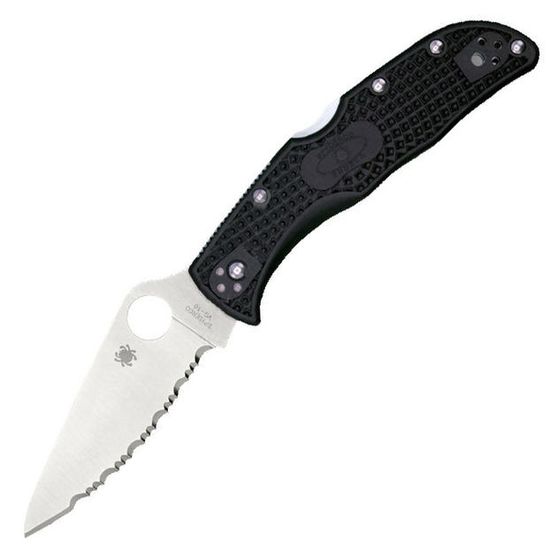 Нож складной Spyderco Endela серрейтор (длина: 206мм, лезвие: 87мм), черный - изображение 1