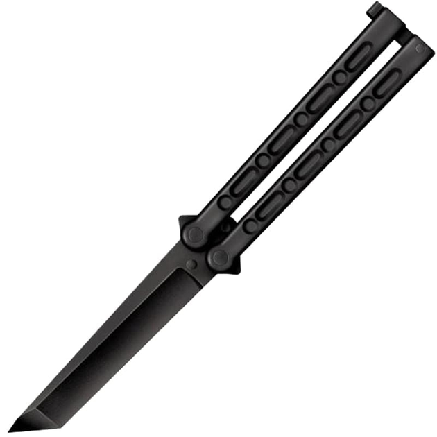 Нож бабочка, балисонг Cold Steel FGX Balisong Tanto (длина: 279мм, лезвие: 127мм, черное), черный, (глубокие царапины) - изображение 1