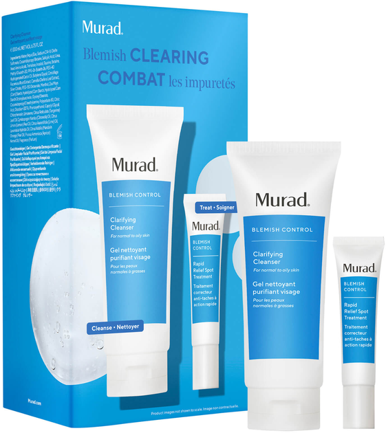 Zestaw do pielęgnacji twarzy Murad Blemish Clearing Żel oczyszczający do twarzy 200 ml + Serum usuwające przebarwienia 15 ml (0767332926445) - obraz 1