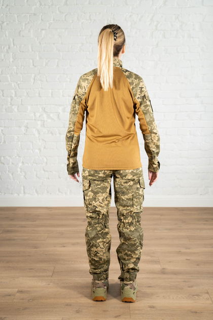 Жіноча армійська форма убакс та штани з кишенями ріп-стоп CoolMax standart Піксель Койот (624) , XL - зображення 2