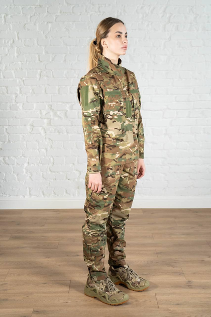 Женская военная форма китель со штанами рип-стоп standart Мультикам (617) , L - изображение 2