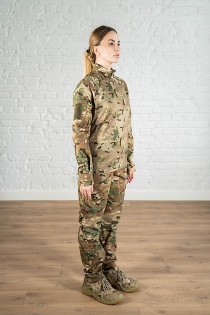 Тактическая женская форма убакс и штаны с карманами рип-стоп CoolMax standart Мультикам (620) , 3XL - изображение 2